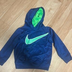 Nike Kids Blue and Green Hoodie
